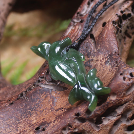 Dolphin or Aihe Pendant - Kawakawa Pounamu - NZ Greenstone