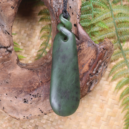 Hapopo Pounamu Roimata Pendant - NZ Greenstone