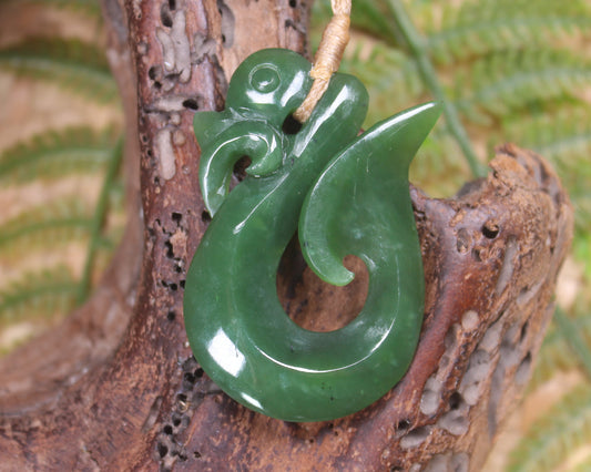Manaia carved from Hapopo Pounamu - NZ Greenstone