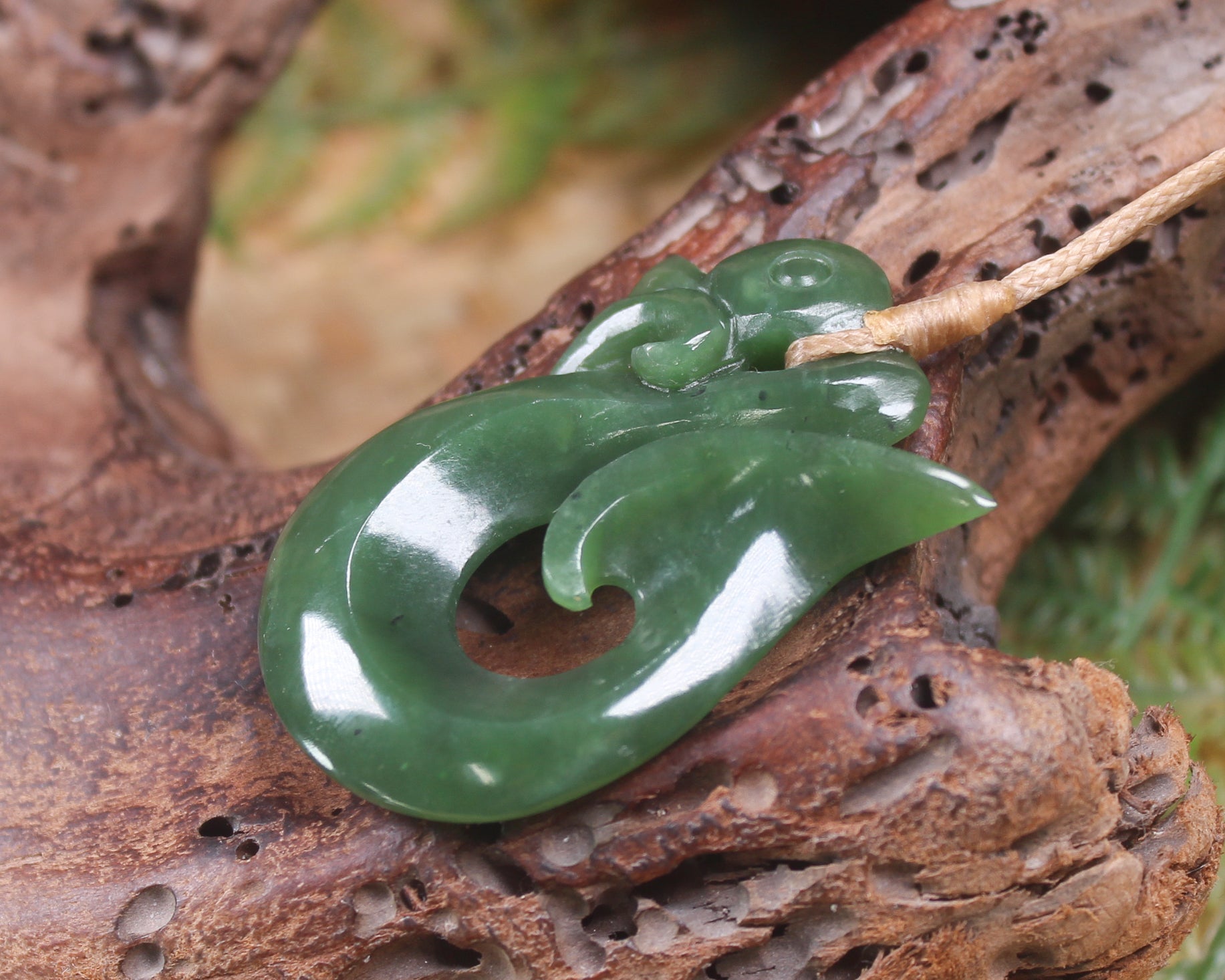 Manaia carved from Hapopo Pounamu - NZ Greenstone
