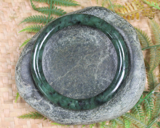 Bangle carved from Rimu Pounamu - NZ Greenstone