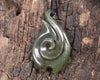 Hei Matau or Fish Hook carved from Tangiwai Pounamu - NZ Greenstone