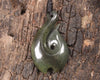 Hei Matau or Fish Hook carved from Tangiwai Pounamu - NZ Greenstone