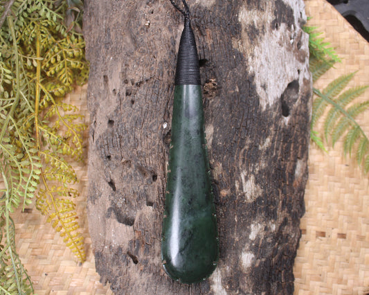 Rimu Pounamu Roimata Pendant - NZ Greenstone