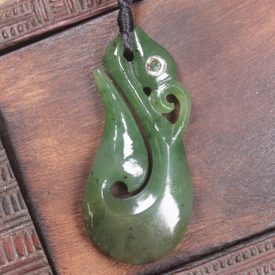 Manaia carved from Hapopo Pounamu - NZ Greenstone