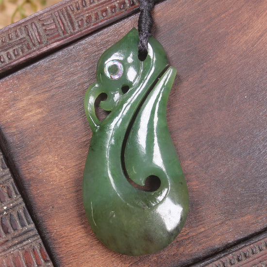Manaia carved from Hapopo Pounamu - NZ Greenstone