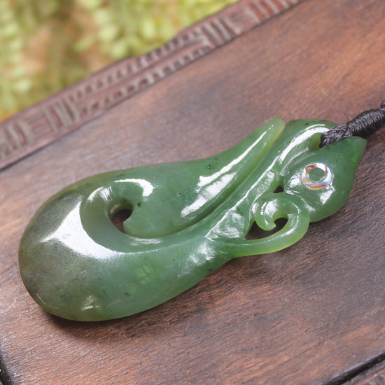 Manaia carved from Hapopo Pounamu - NZ Greenstone