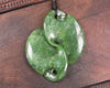 Koru Twist or Pikorua carved from Kawakawa Pounamu - NZ Greenstone