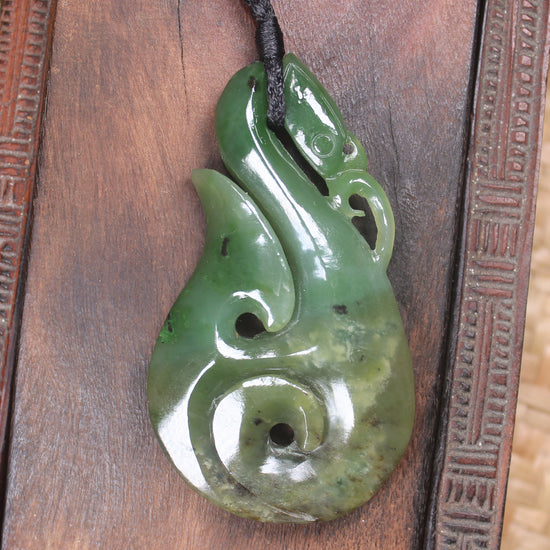 Manaia carved from Hapopo Pounamu - NZ Greenstone