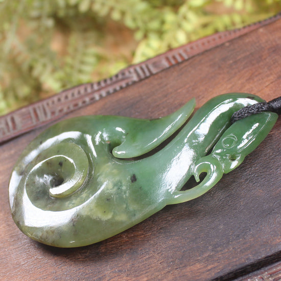 Manaia carved from Hapopo Pounamu - NZ Greenstone