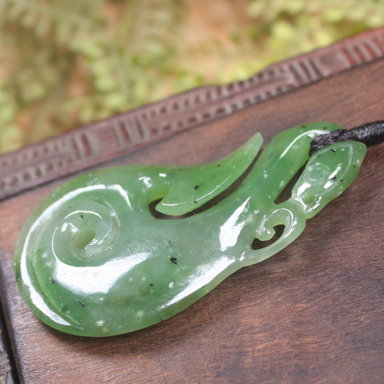 Manaia carved from Hapopo Pounamu - NZ Greenstone