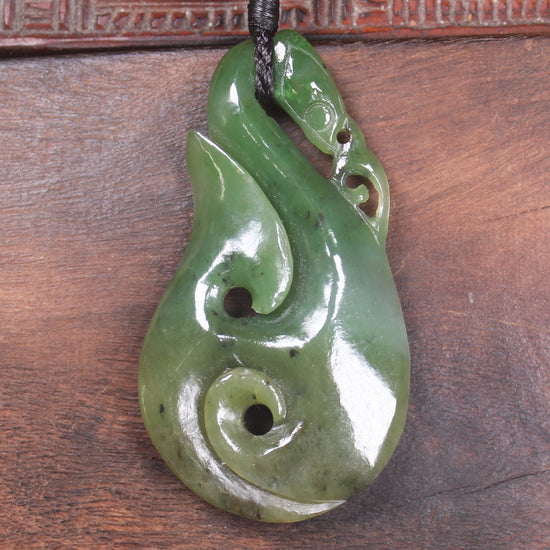 Manaia carved from Hapopo Pounamu - NZ Greenstone