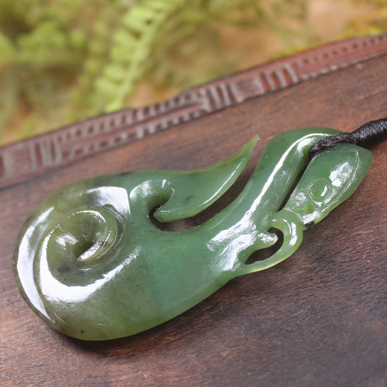 Manaia carved from Hapopo Pounamu - NZ Greenstone
