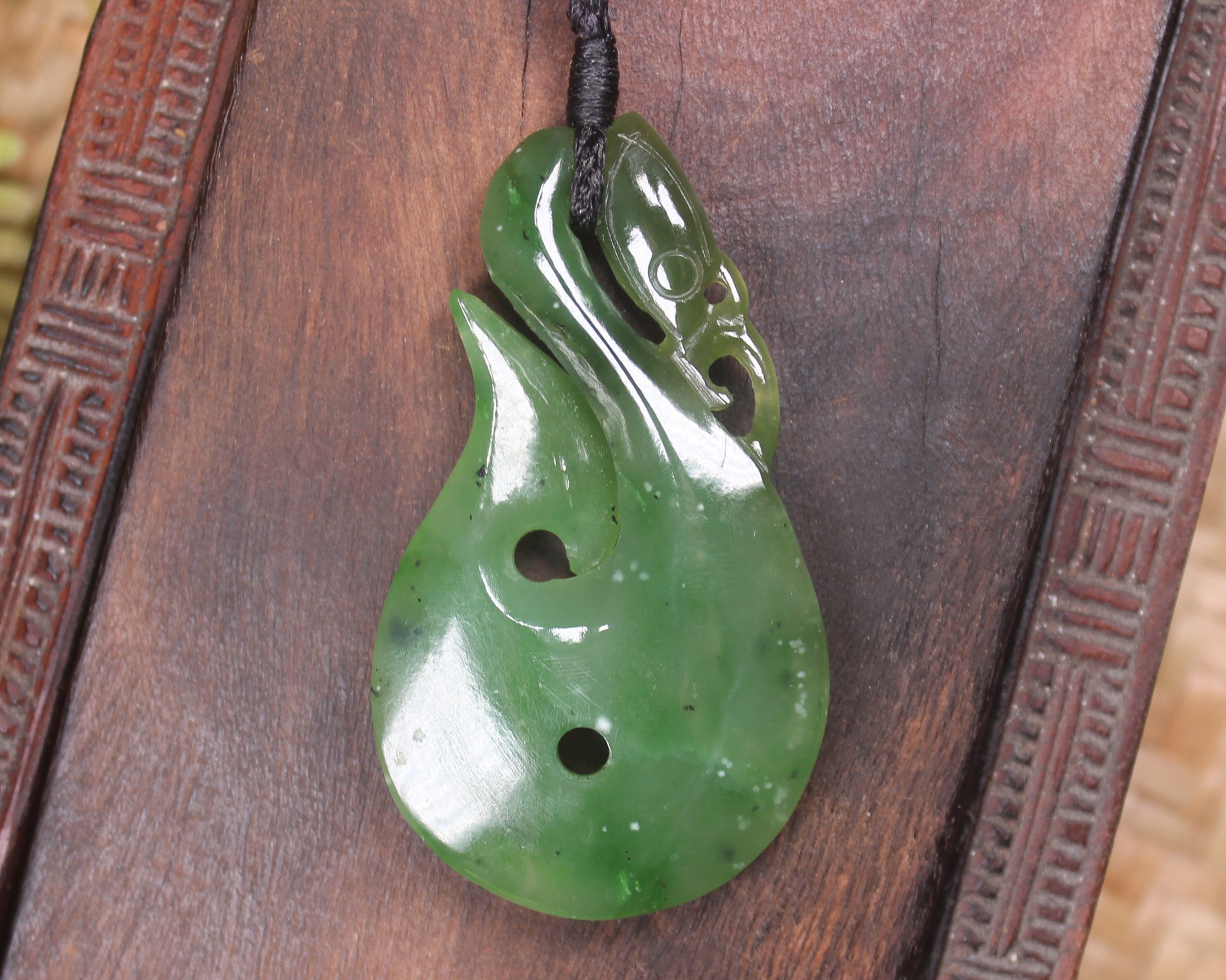 Manaia carved from Hapopo Pounamu - NZ Greenstone