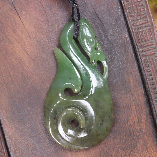 Manaia carved from Hapopo Pounamu - NZ Greenstone