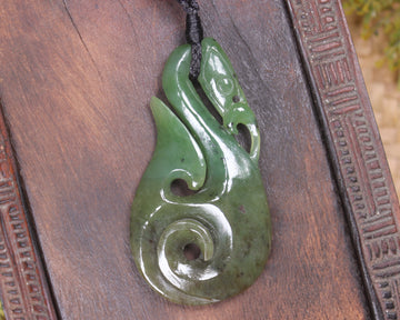 Manaia carved from Hapopo Pounamu - NZ Greenstone