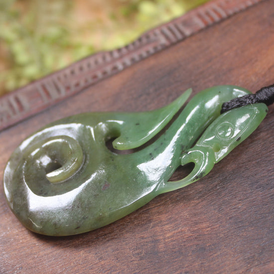 Manaia carved from Hapopo Pounamu - NZ Greenstone