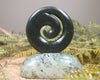 Koru sculpture carved from Rimu Pounamu - NZ Greenstone