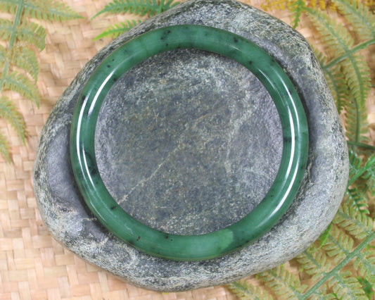 Bangle carved from Hapopo Pounamu - NZ Greenstone
