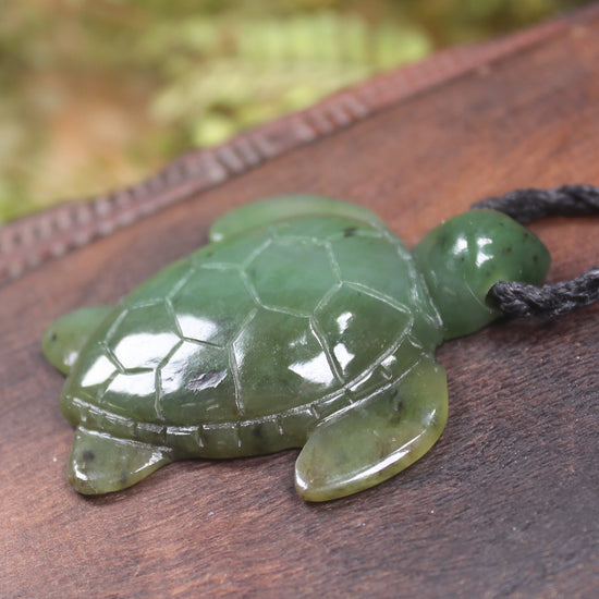 Turtle carved from Hapopo Pounamu - NZ Greenstone