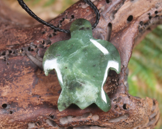 Turtle carved from Hapopo Pounamu - NZ Greenstone