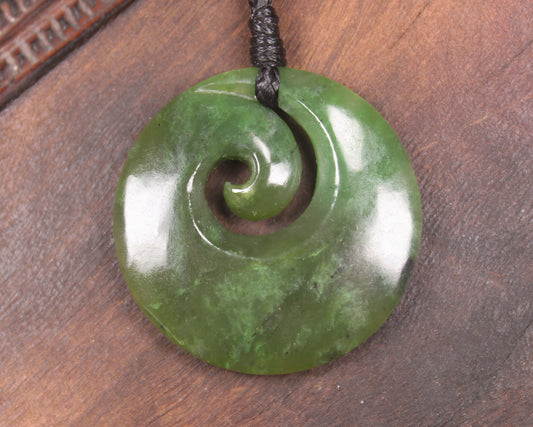 Koru carved from Hapopo Pounamu - NZ Greenstone