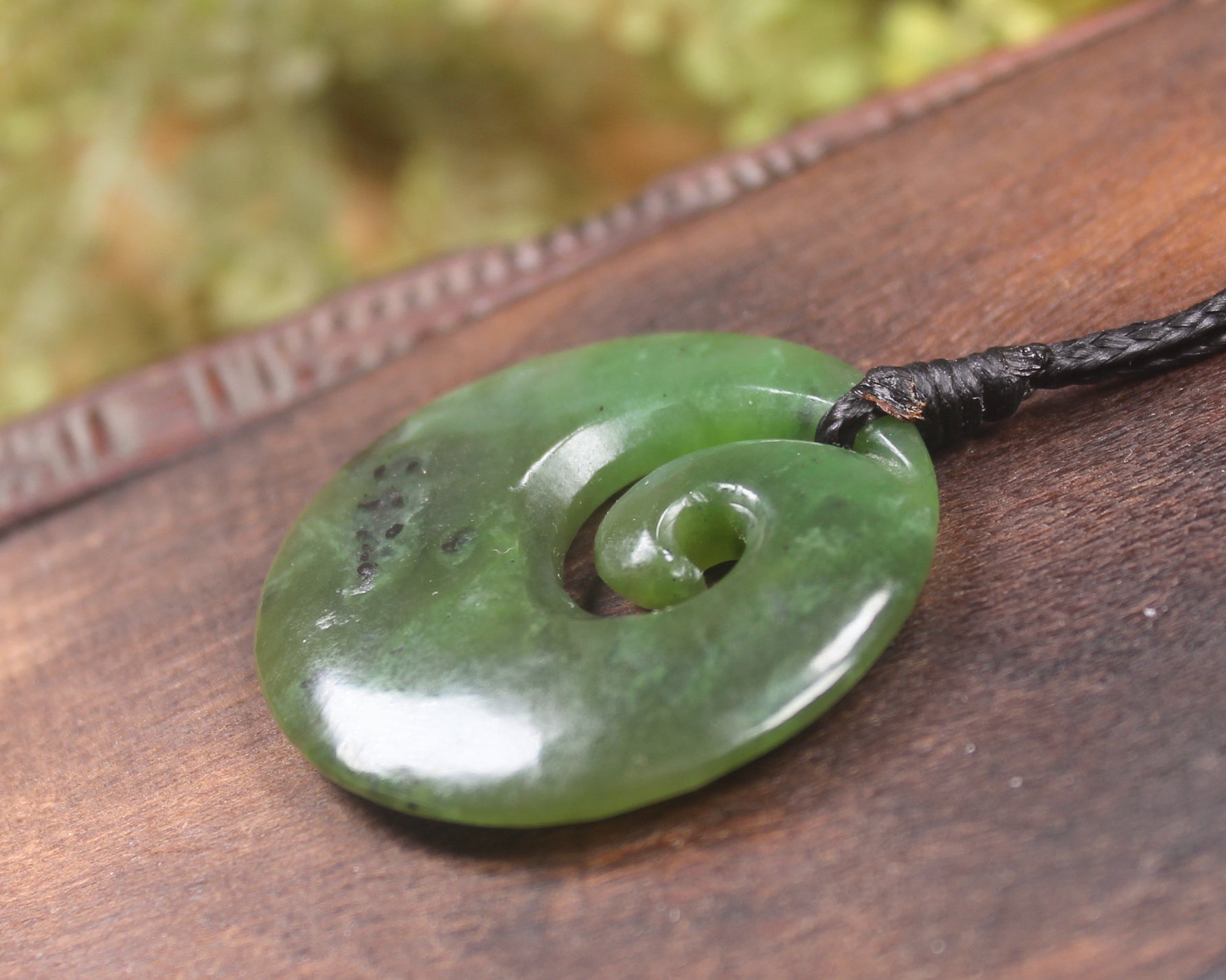 Koru carved from Hapopo Pounamu - NZ Greenstone