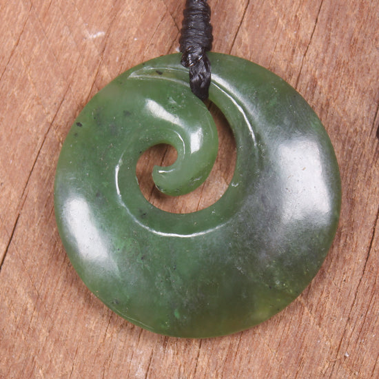 Koru carved from Hapopo Pounamu - NZ Greenstone