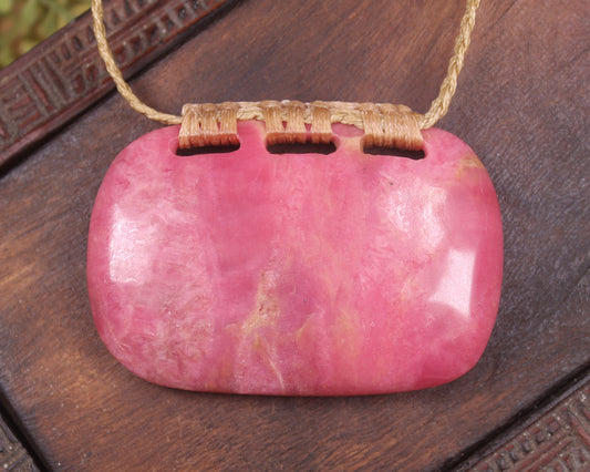 Breastplate carved from Russian Rhodonite