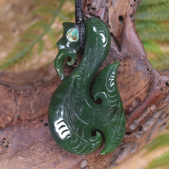 Manaia carved from Kawakawa Pounamu - NZ Greenstone