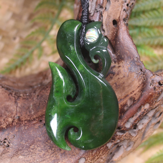 Manaia carved from Kawakawa Pounamu - NZ Greenstone