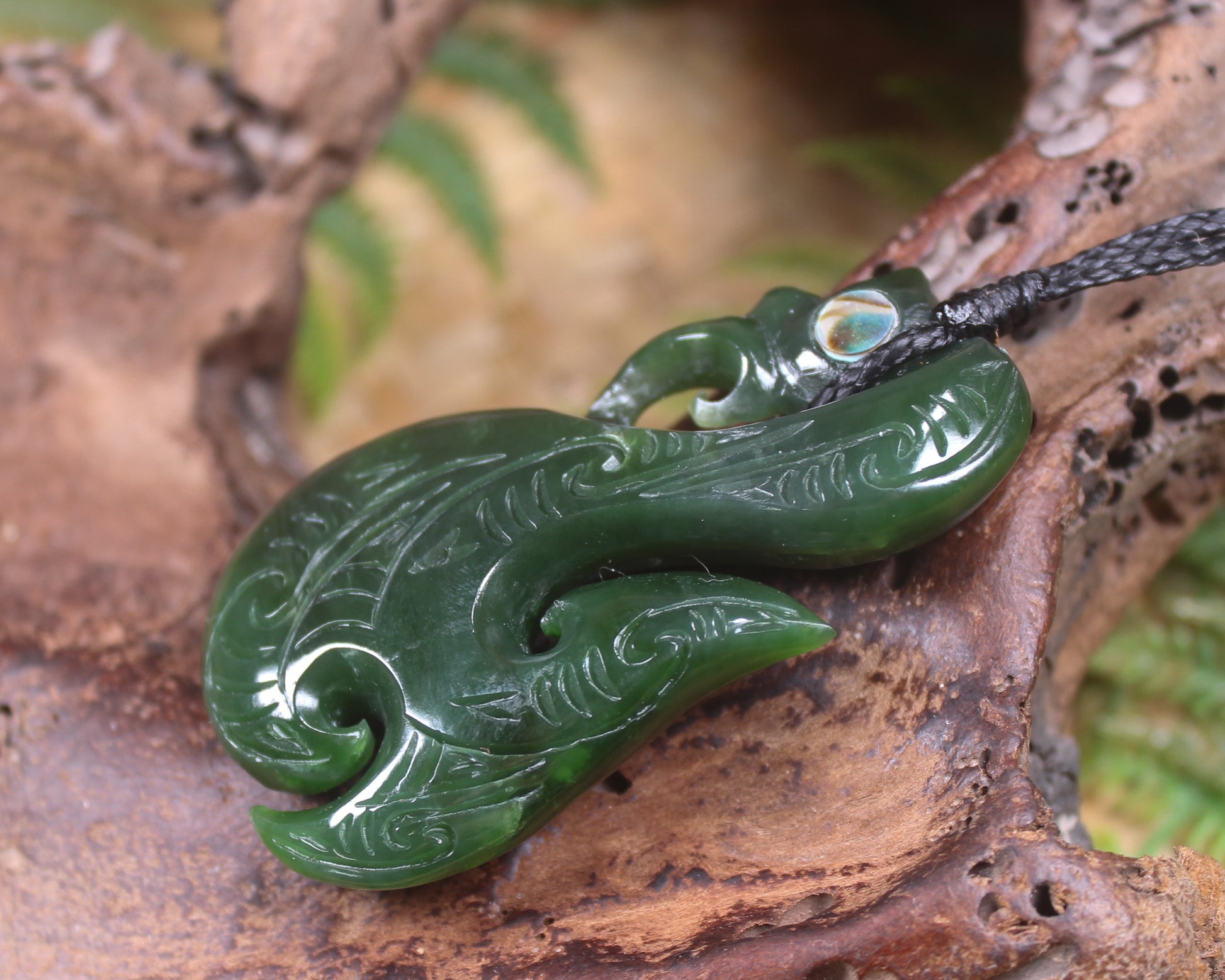 Manaia carved from Kawakawa Pounamu - NZ Greenstone