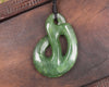 Twist Pendant carved from Kawakawa Pounamu - NZ Greenstone
