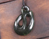 Twist Pendant carved from Kawakawa Pounamu - NZ Greenstone
