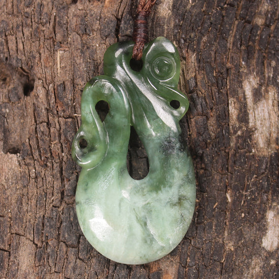 Manaia carved from Rimu Pounamu - NZ Greenstone