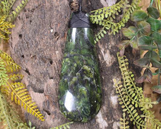 Roimata Teardrop carved from Douglas Creek Pounamu - NZ Greenstone