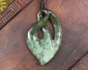 Twist or Pikorua carved from Rimu Pounamu - NZ Greenstone