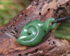 Koru Twist carved from Hapopo  Pounamu - NZ Greenstone