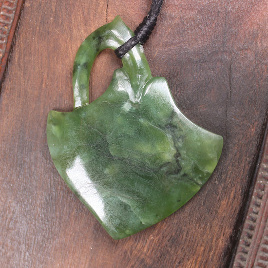 Stingray or Whai carved from Hapopo Pounamu - NZ Greenstone