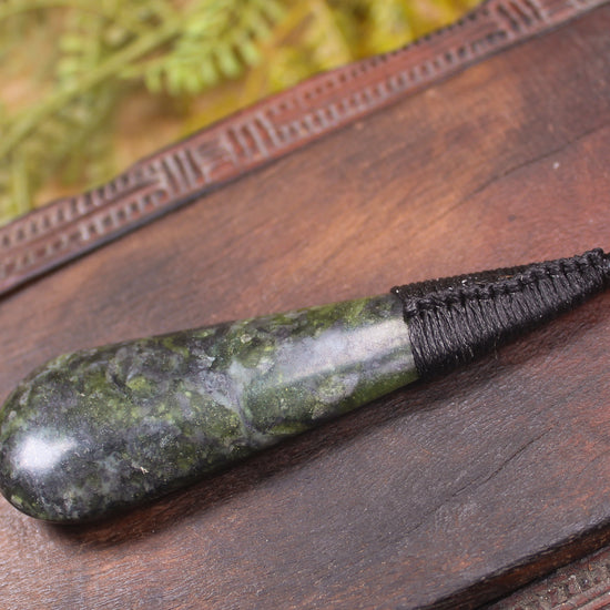 Roimata Teardrop carved from Douglas Creek Pounamu - NZ Greenstone