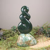 Twist Sculpture carved from Rimu Pounamu - NZ Greenstone