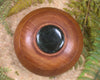 Wooden container with Kawakawa Pounamu set into lid - NZ Greenstone