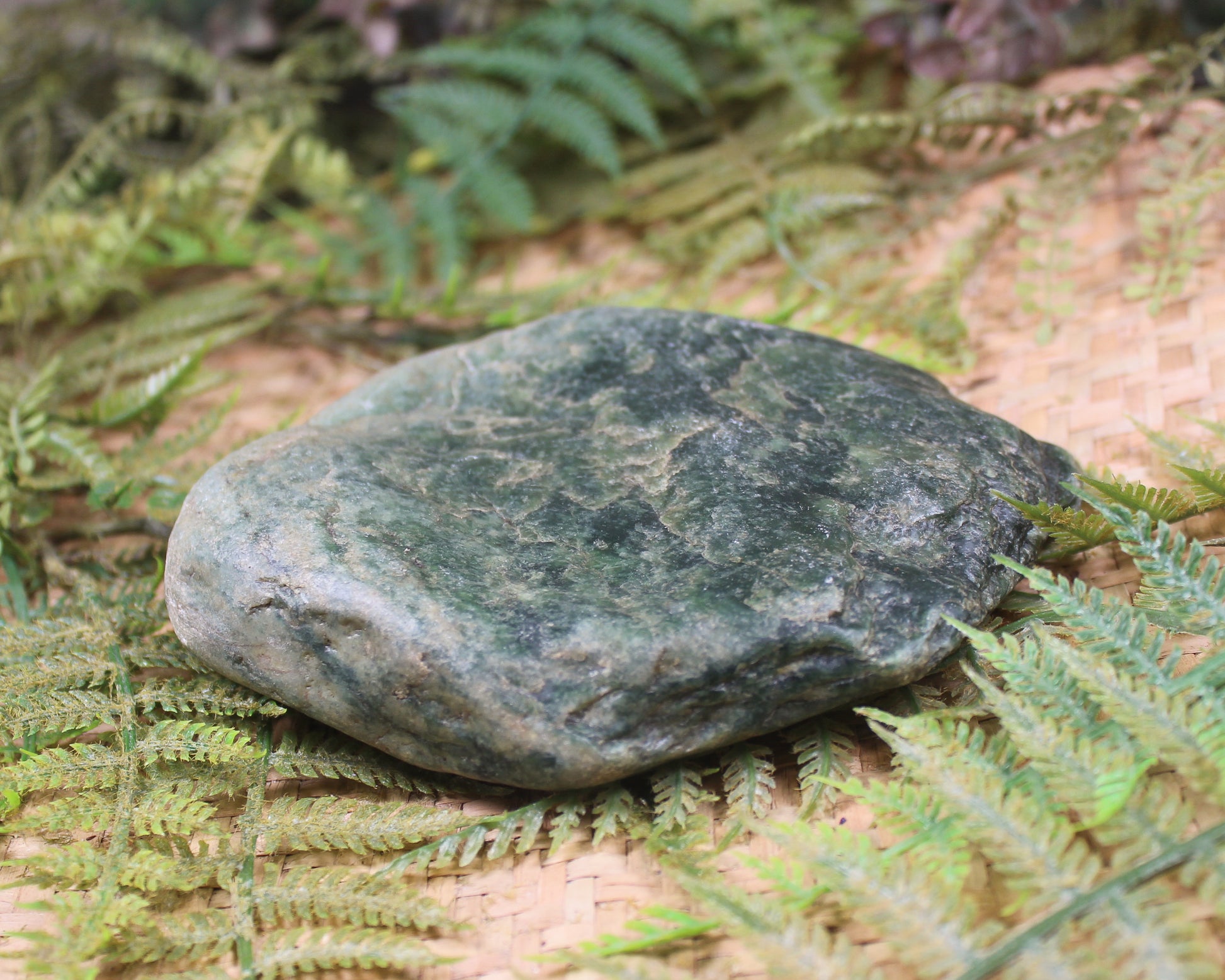 Freeform Kawakawa Pounamu Sculpture