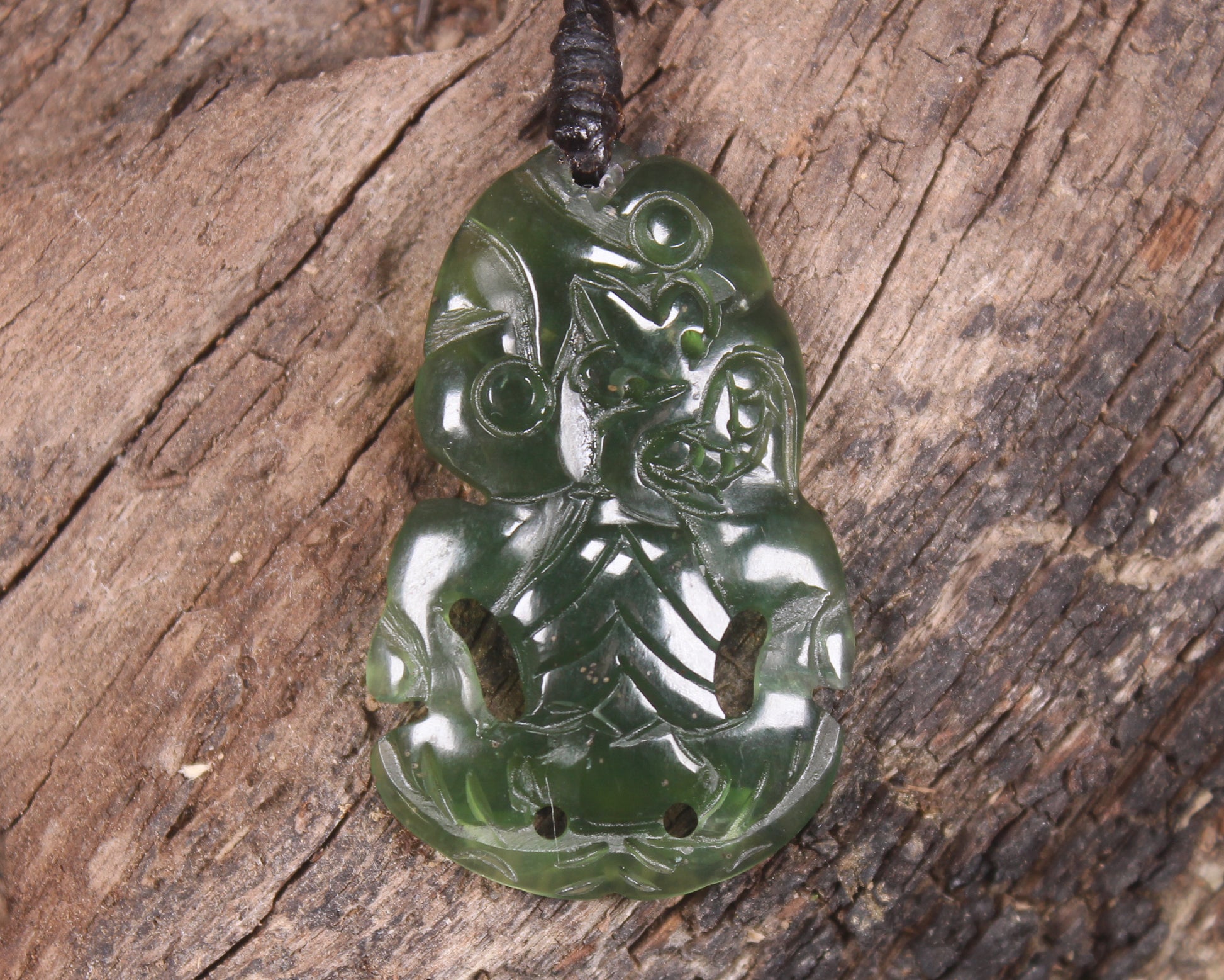 Hapopo Pounamu Hei Tiki - NZ Greenstone