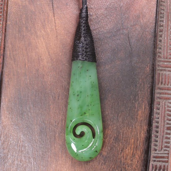 Roimata with Koru Pounamu Pendant - NZ Greenstone