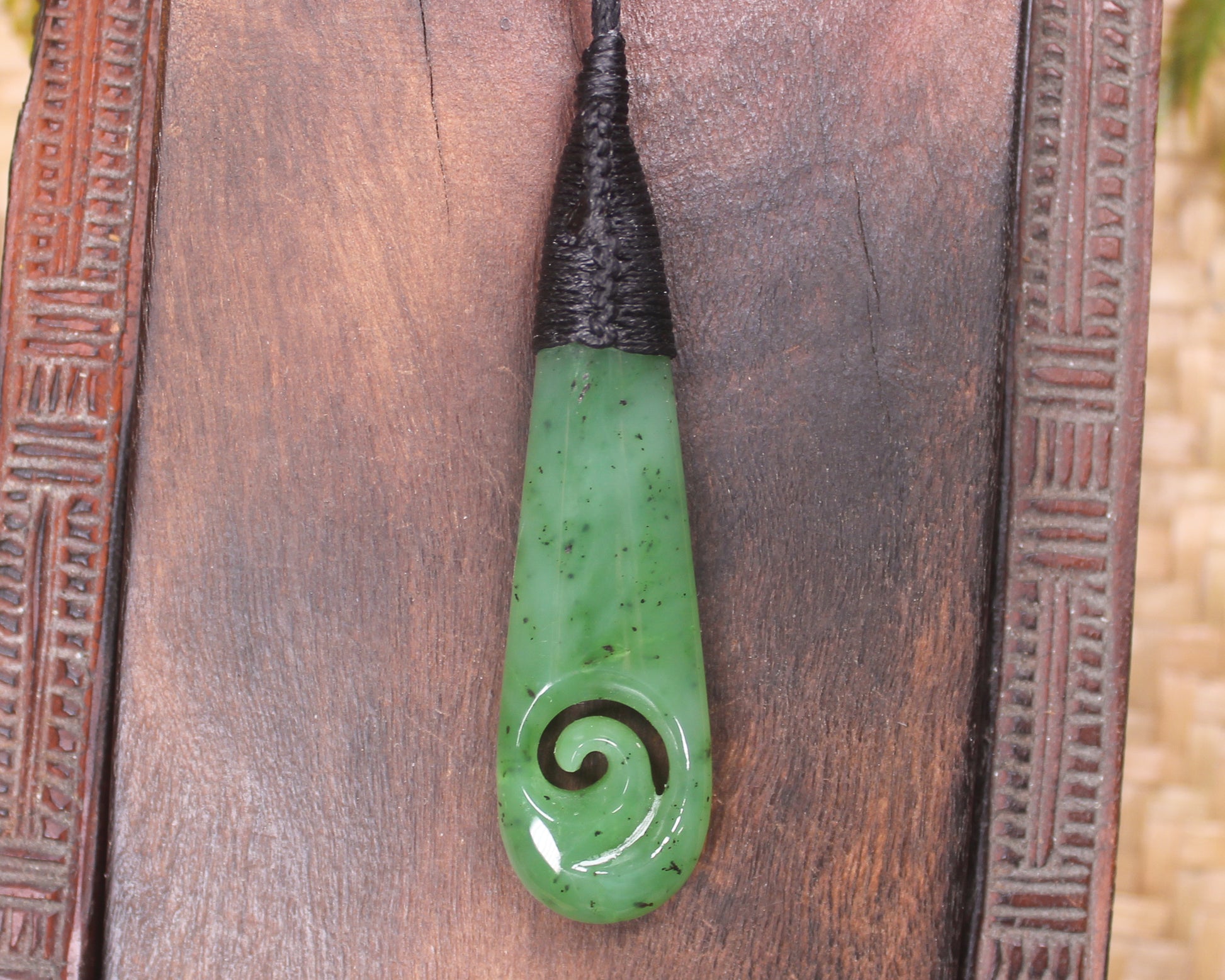 Roimata with Koru Pounamu Pendant - NZ Greenstone