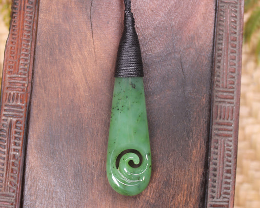 Roimata with Koru Pounamu Pendant - NZ Greenstone