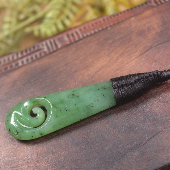 Roimata with Koru Pounamu Pendant - NZ Greenstone