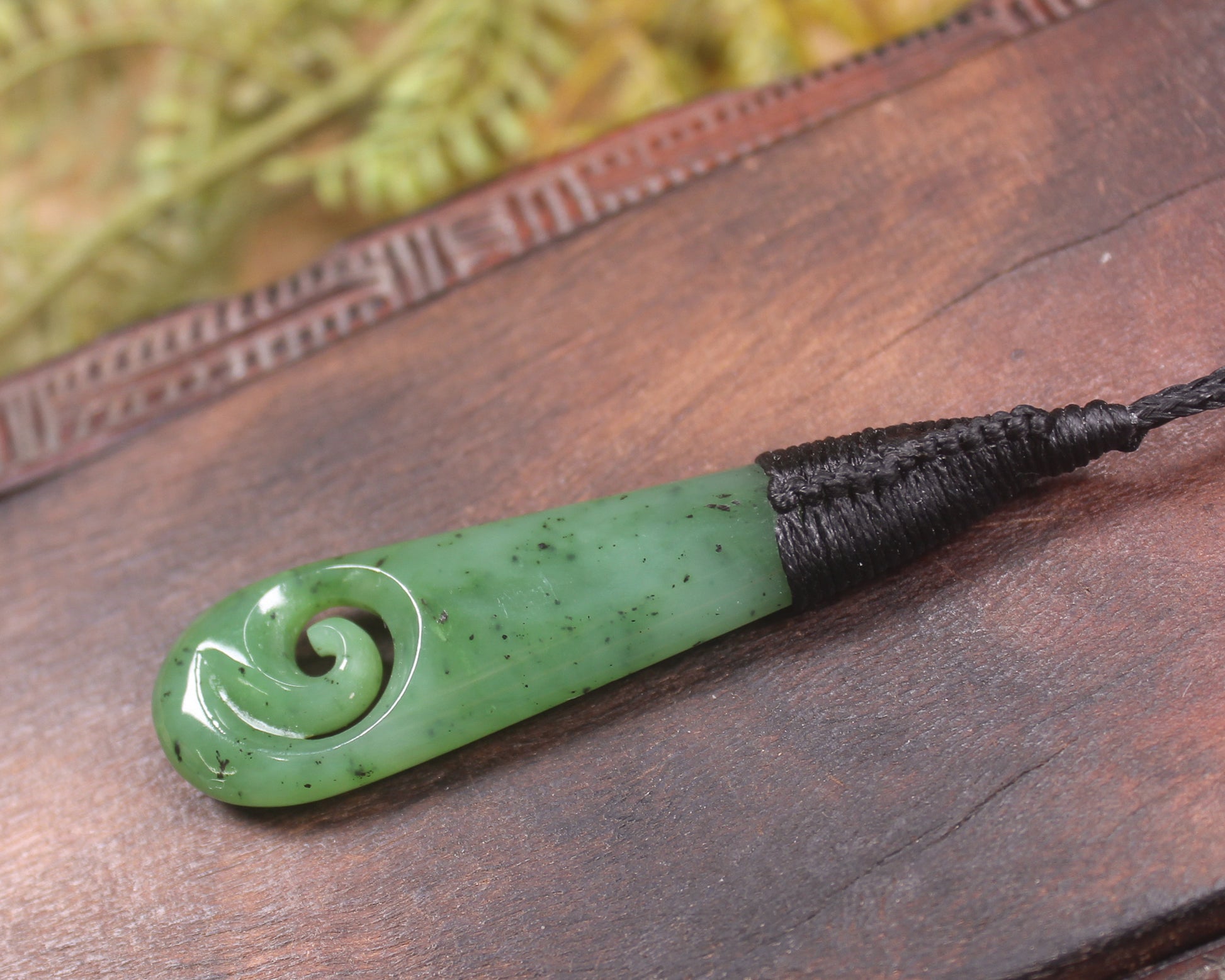 Roimata with Koru Pounamu Pendant - NZ Greenstone