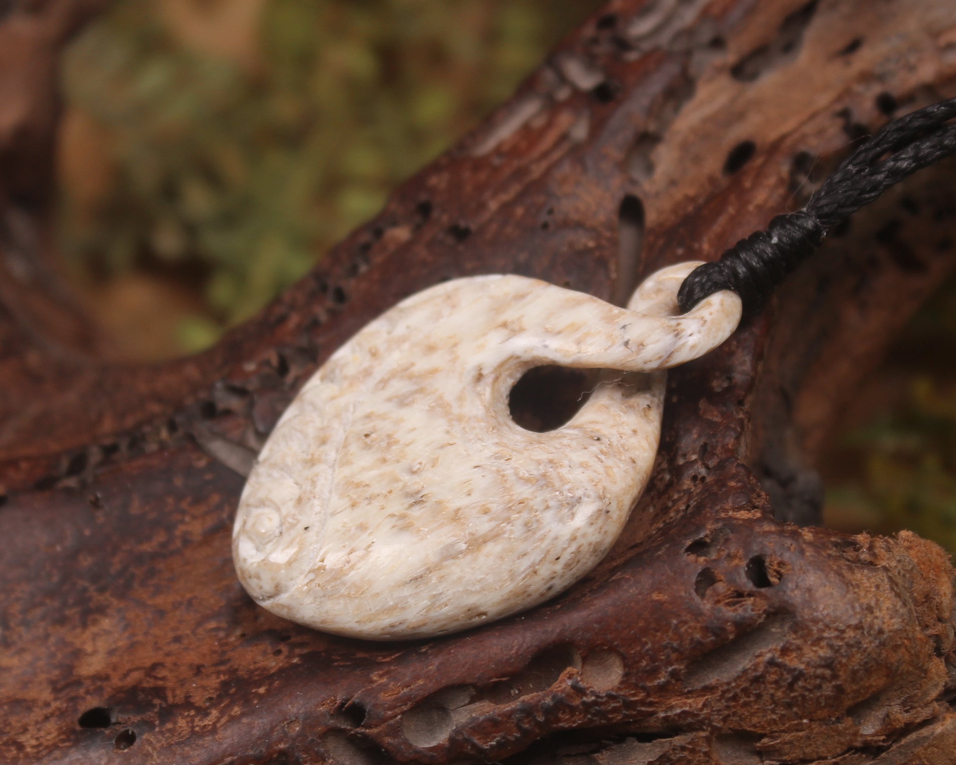 Whale Bone Twist Pendant